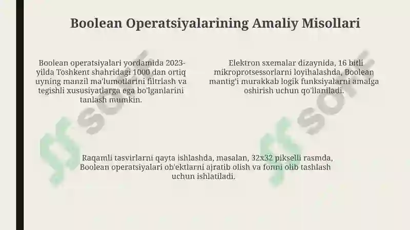 Boolean Operatsiyalari Ta'rifi 4