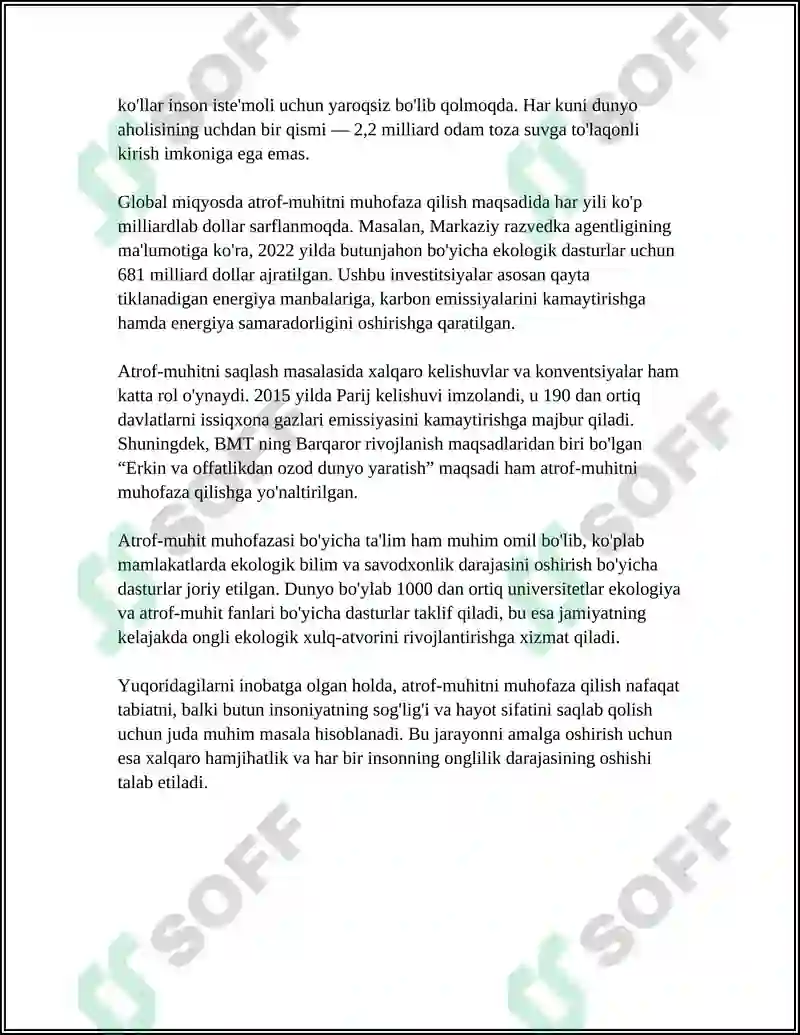 ATROF MUHITNI MUHOFAZA QILISH VA YASHIL IQTISODIYOT 4