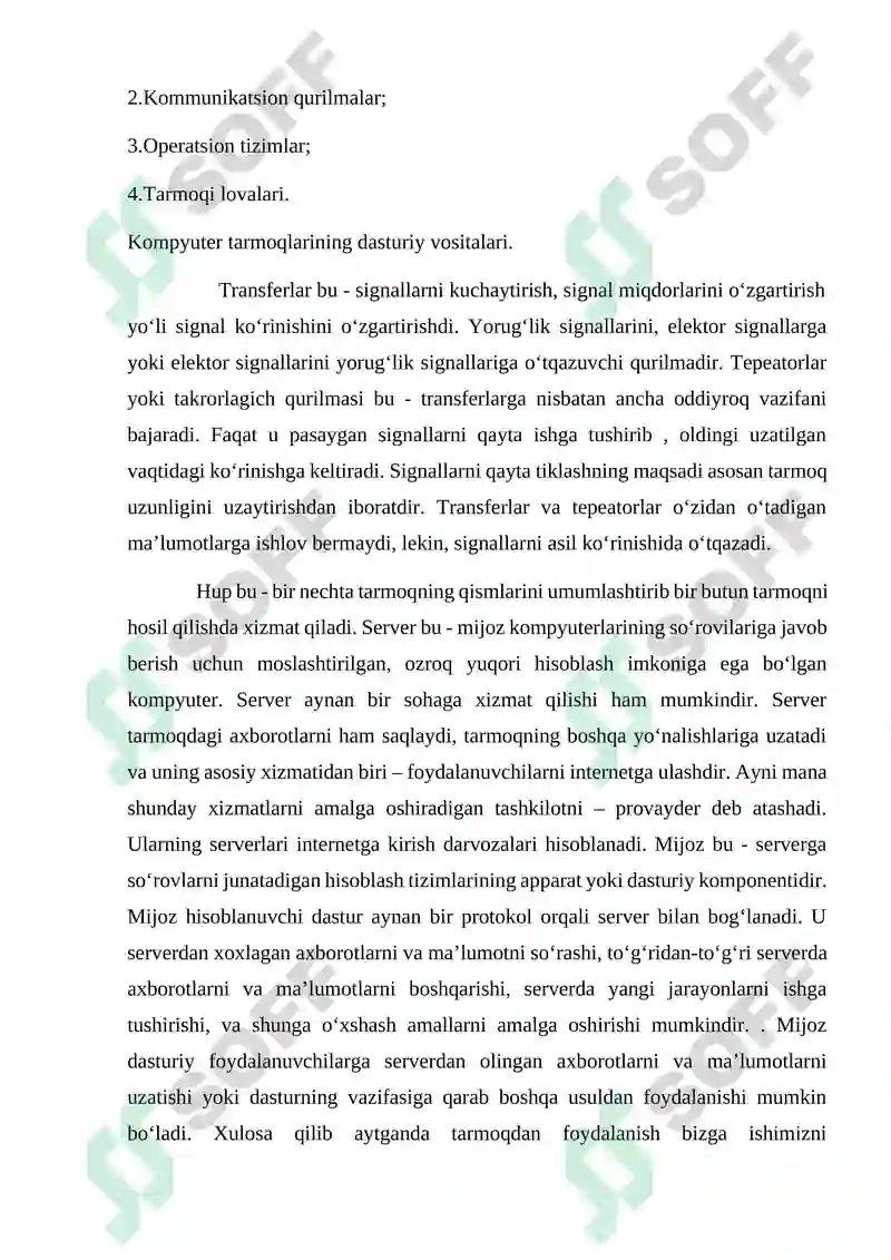 Kompyuter tarmoqlarining standart texnologiyalari 4