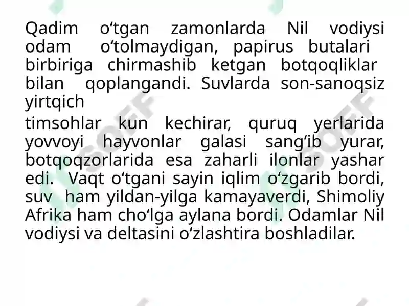 Nil vodiysi va uning aholisi 4