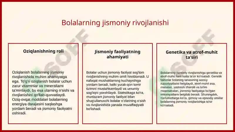 Ilk bolalik davrning fiziologik va jismoniy rivojlanishi 4