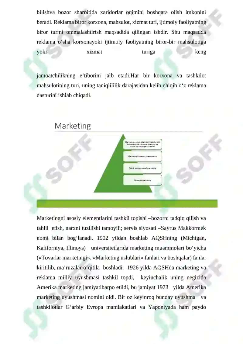 Biznesni tashkil etishda marketing 4