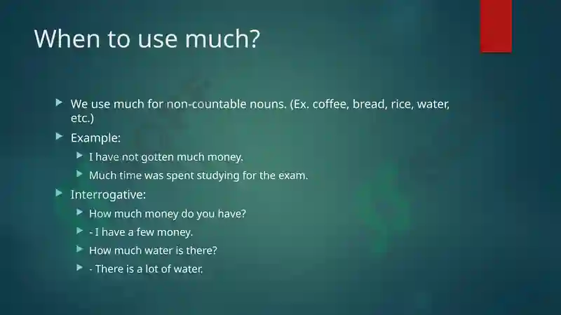 How many/much 4
