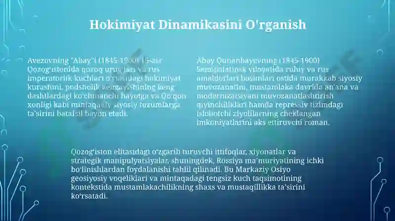 Avezovning "Abay" romani 4
