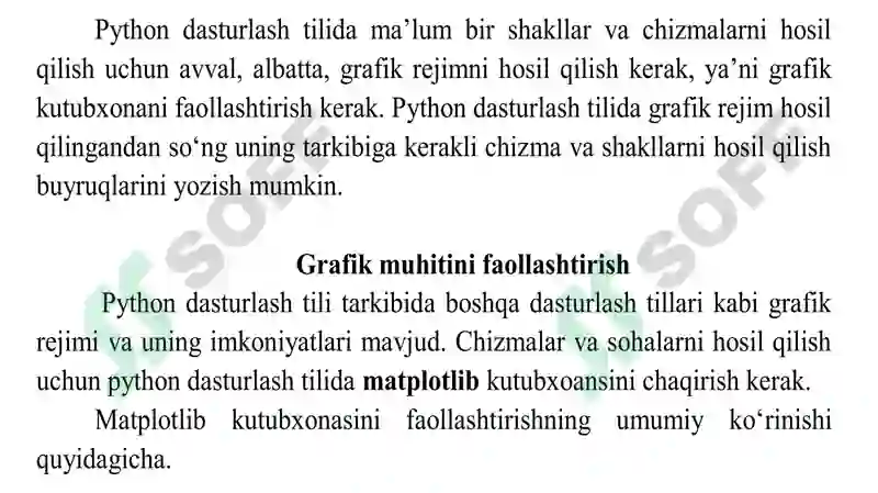 PYTHONDA MODULLAR. GRAFIK MODULLAR BILAN ISHLASH 4