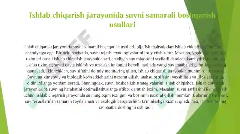 Suvning sifat ko'rsatkichlari va ularning mahsulot sifatiga ta'siri 4