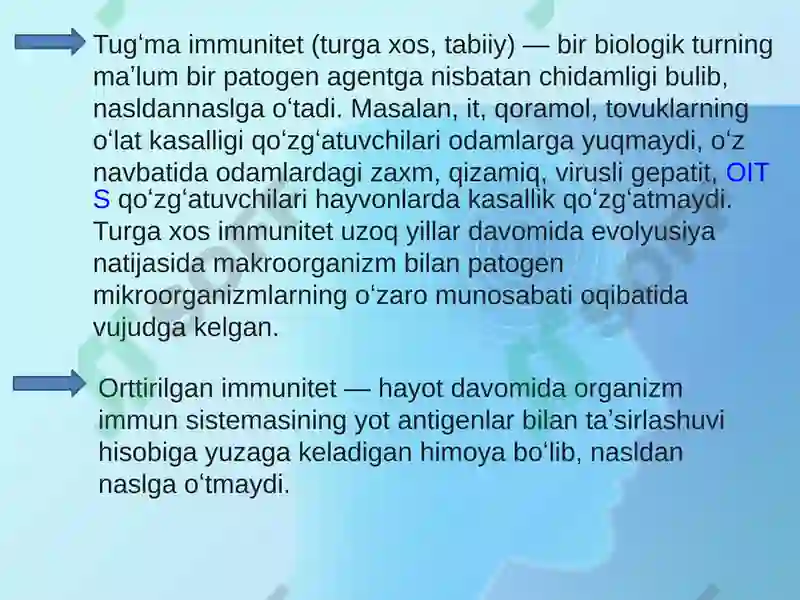 Immunitet nazariyasi 4