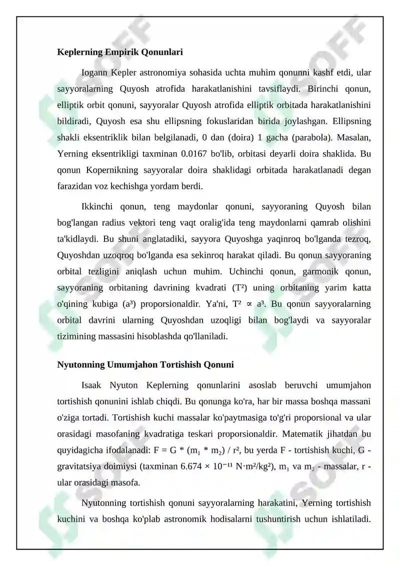 Kepler qonunlari 4