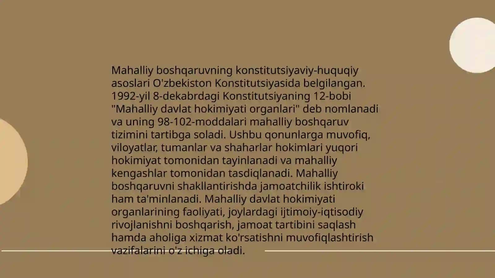 Mahalliy boshqaruvni tashkil etishning kanututsiyaviy asoslari 4