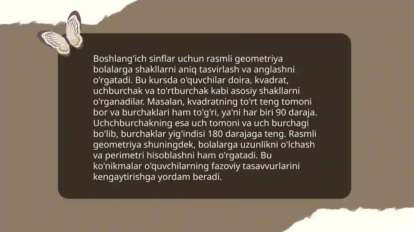 Boshlang'ich sinflarda geometrik materiallarni o'rganish metodikasi 4