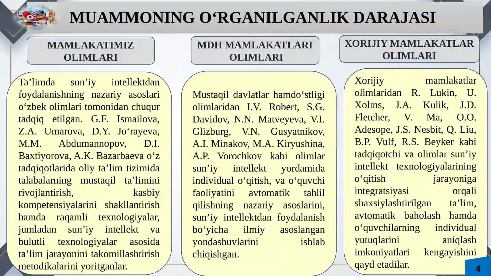 BO‘LAJAK O‘QITUVCHILARNING PEDAGOGIK MAHORATINI SUN’IY INTELLEKT VOSITASIDA RIVOJLANTIRISH METODIKASI 4