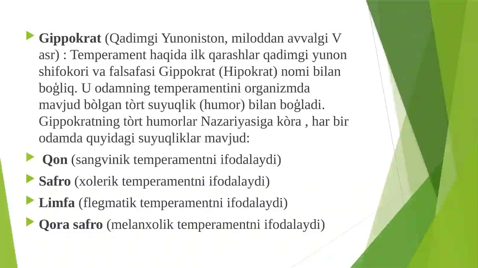 Temperament-shaxs tuzilmasi sifatida 4