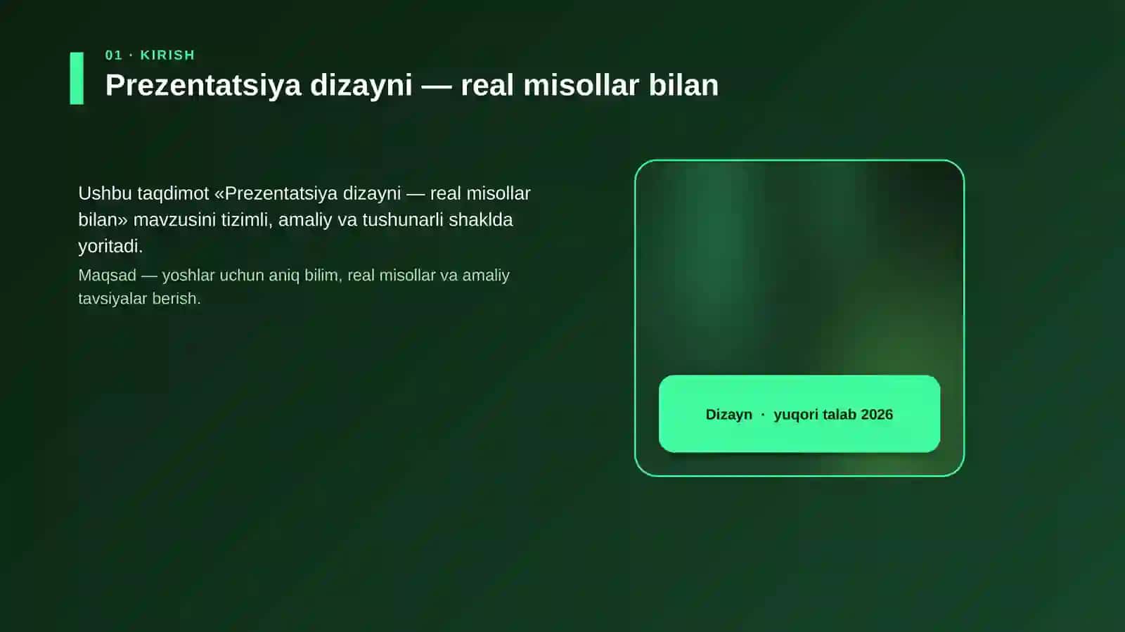 Prezentatsiya dizayni — real misollar bilan 4