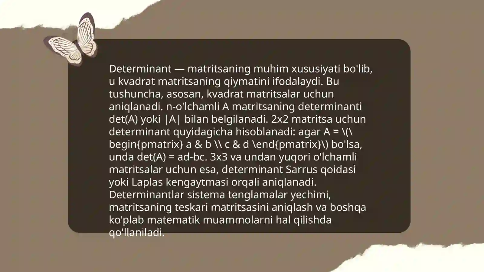 Determinantlar 4