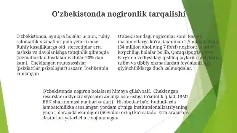 Ozbekiston Respublikasida jismoniy va ruhiy nuqsoni bor bolalar himoyasi 4
