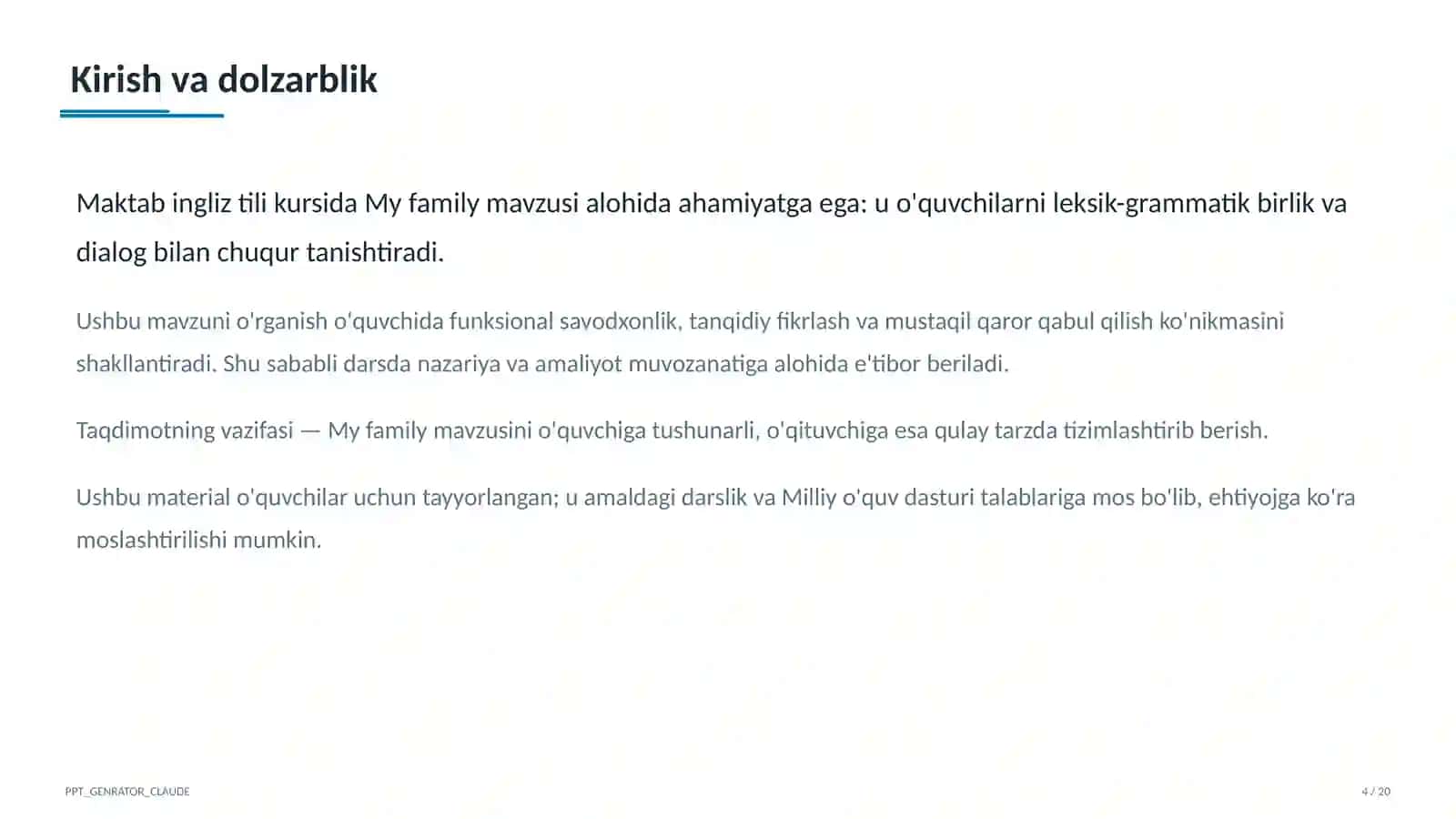 My family (1-sinf) 4