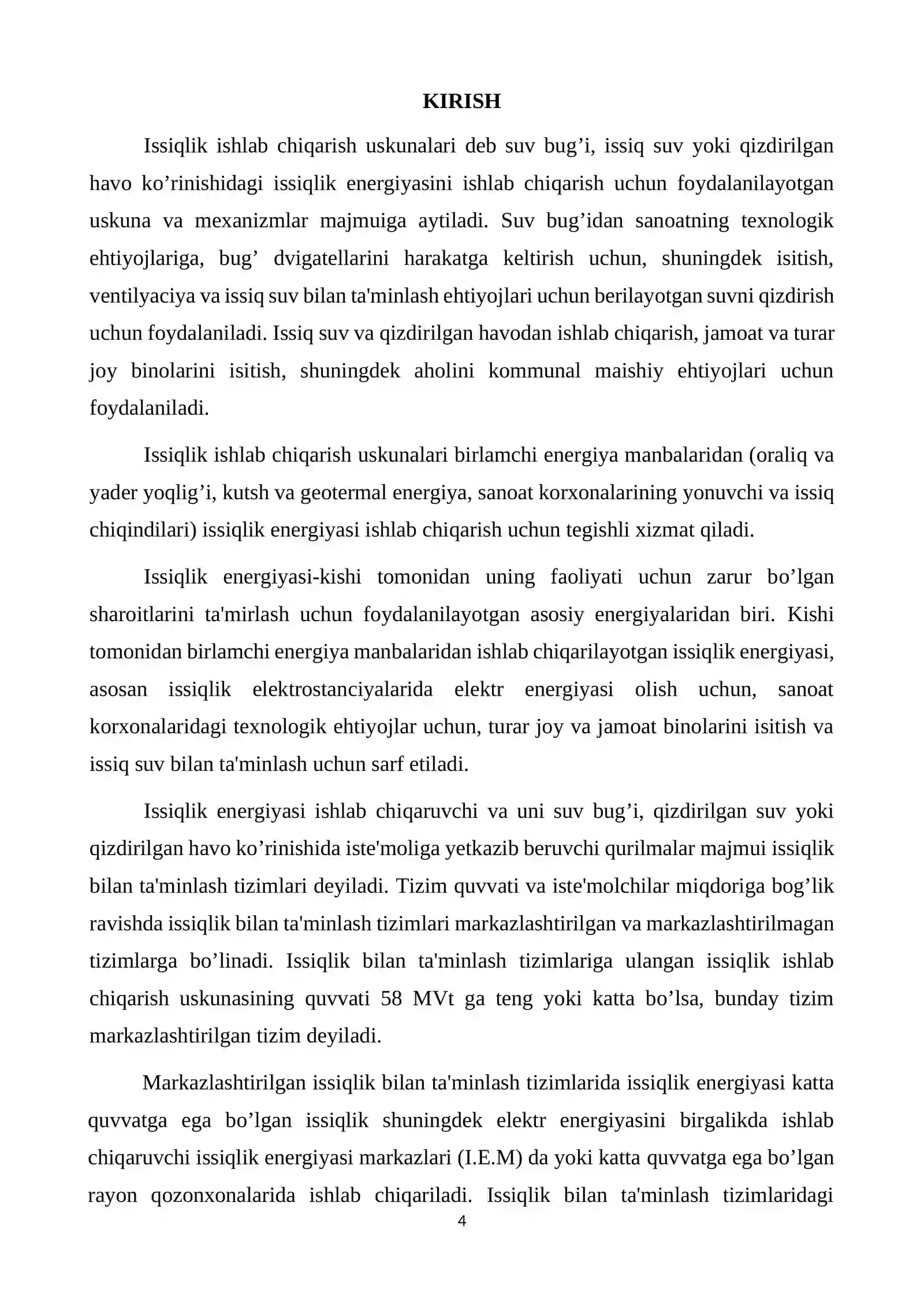 Issiqlik ishlab chiqarish uskunlari 4