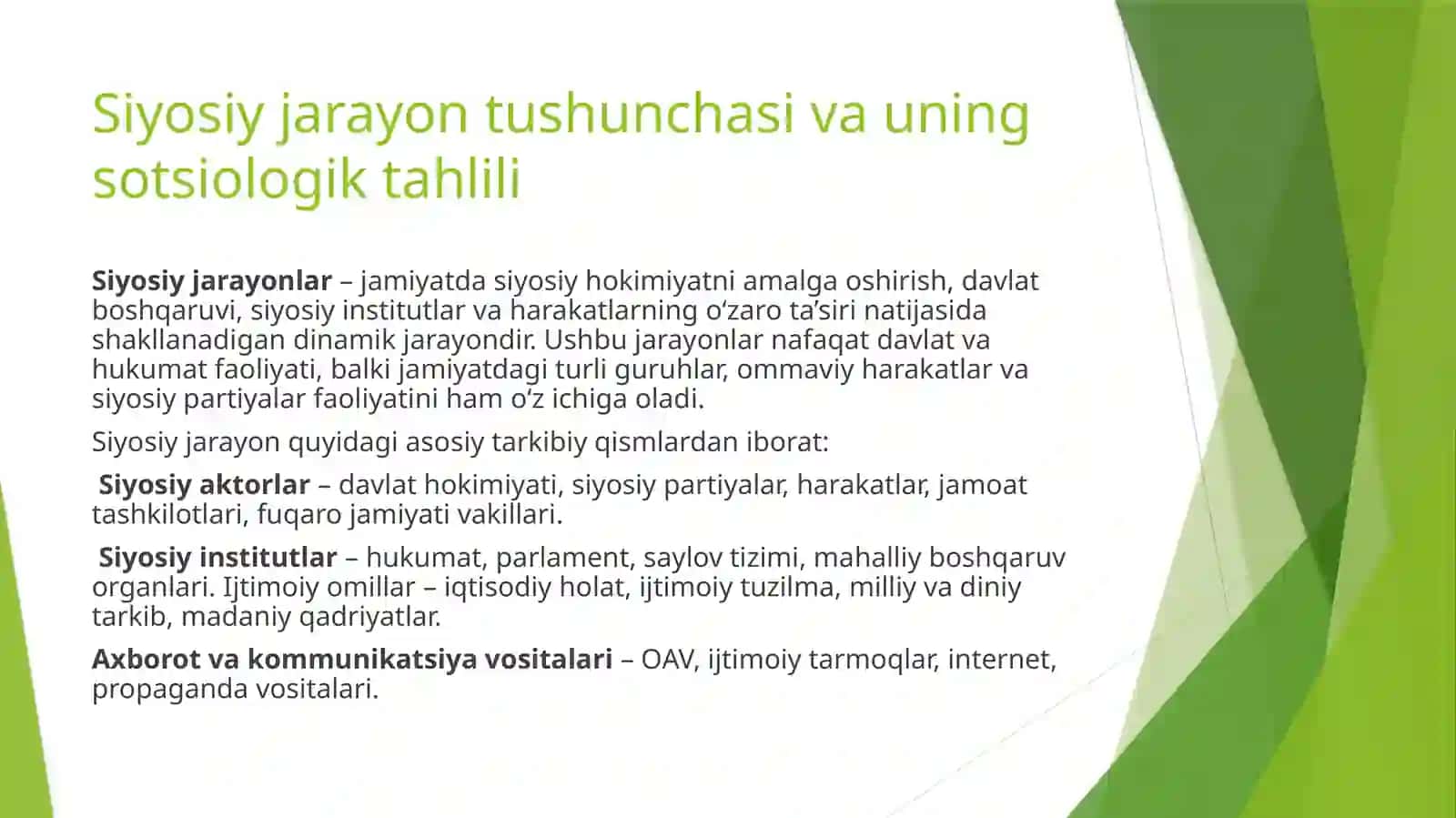 Siyosiy jarayonlar sotsiolog nuqtai nazarida tahlil va talqin 4