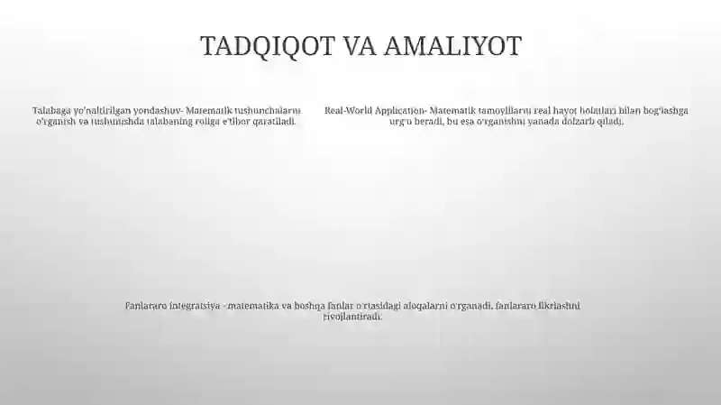 Matematika OʻQitish Metodikasi Fan Sifatida 4