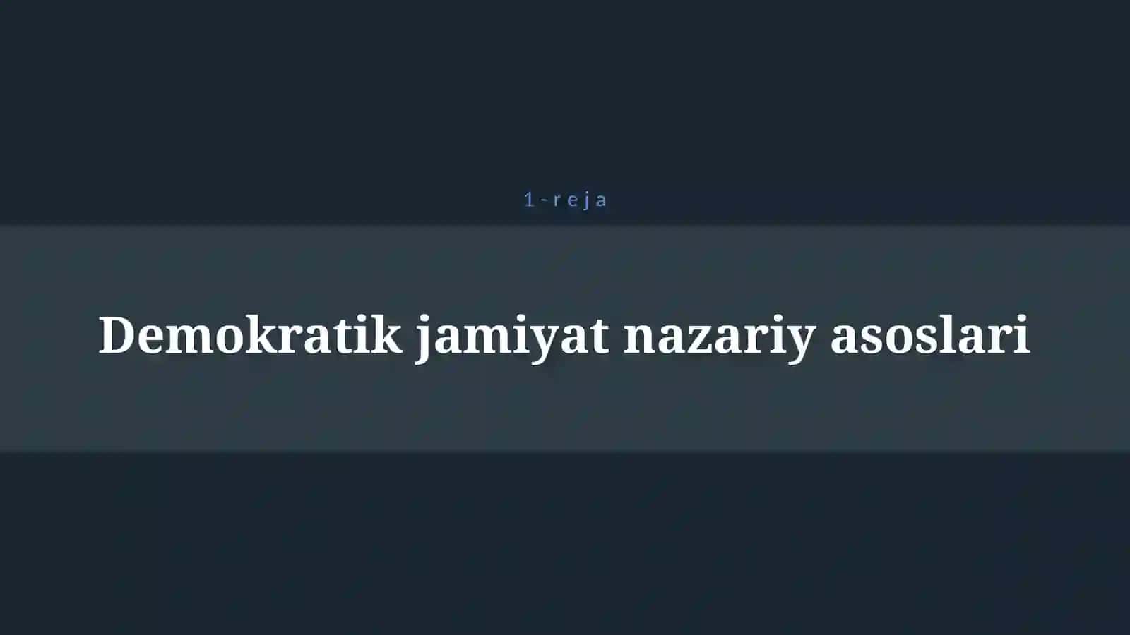 O’ZBEKISTONDA DEMOKRATIK, FUQAROLIK JAMIYATI ASOSLARINING SHAKLLANISHI, AMALGA OSHIRILGAN SIYOSIY ISLOHOTLAR 4