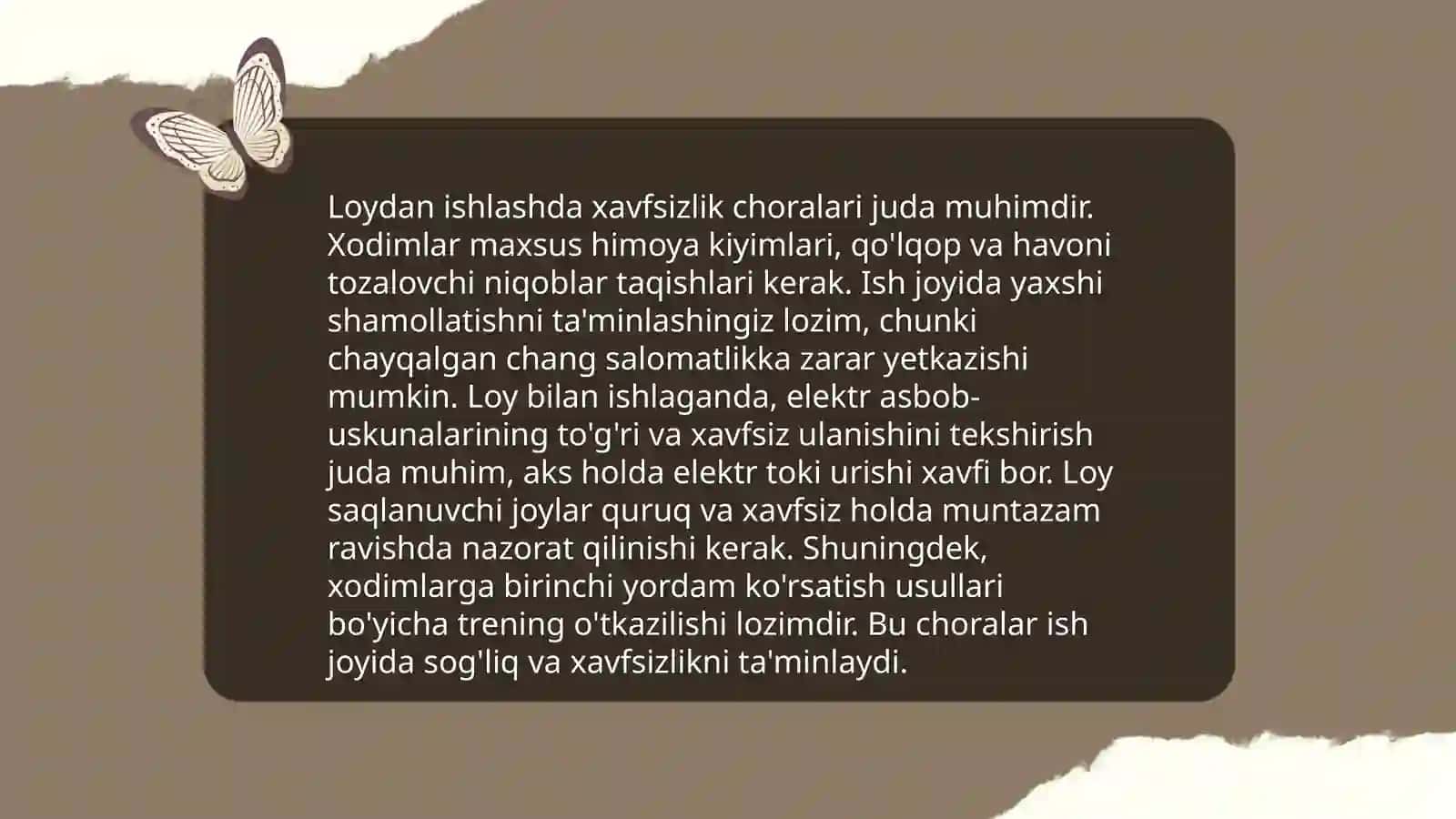 Loy ishlariga tayyorlanishning muhimligi 4