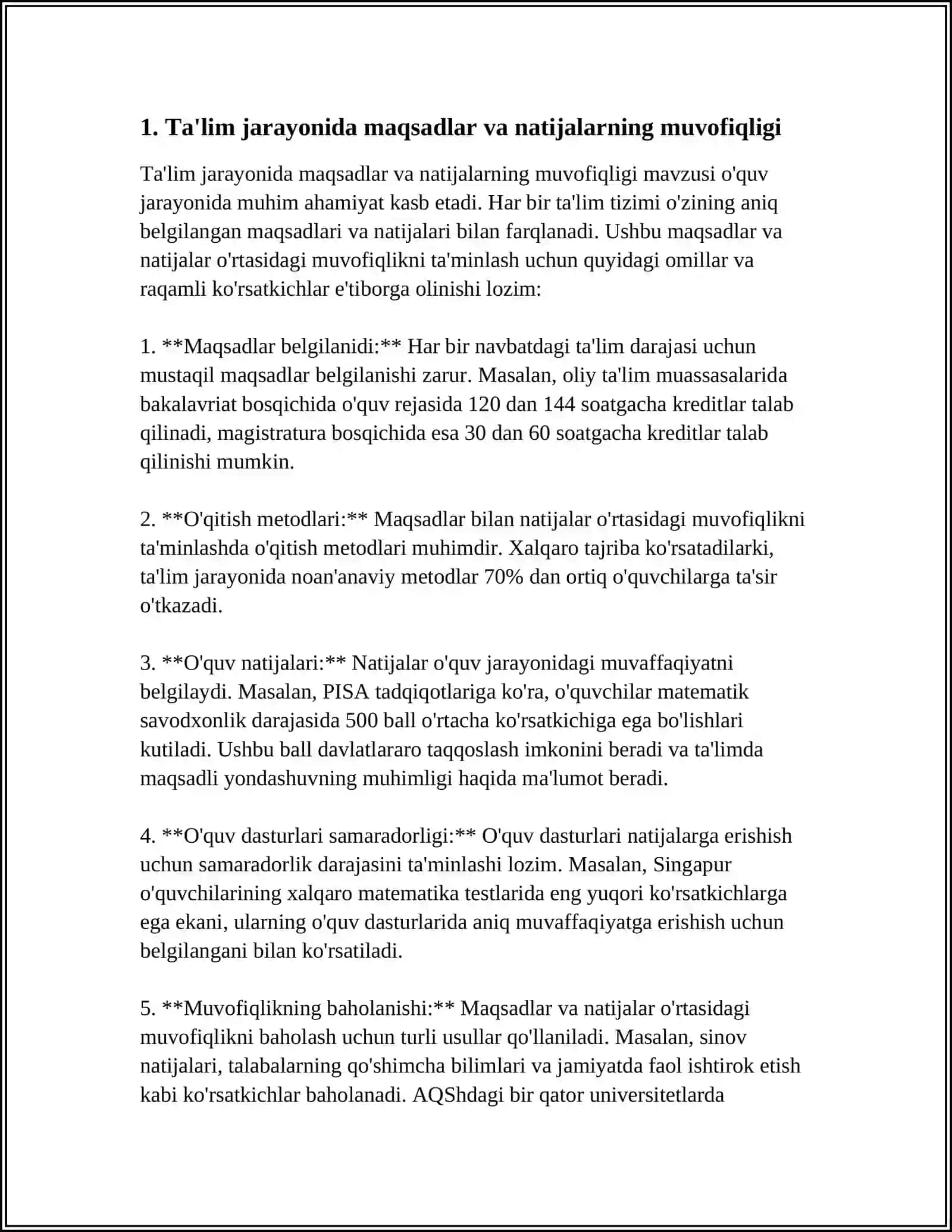 TALIM JARAYONINING TARBIYAVIY NATIJADORLIGINI ANIQLASH 4
