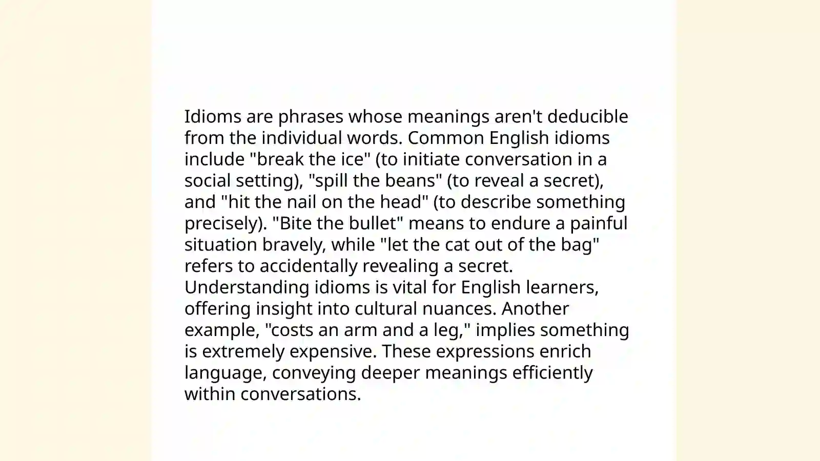 Idioms 4