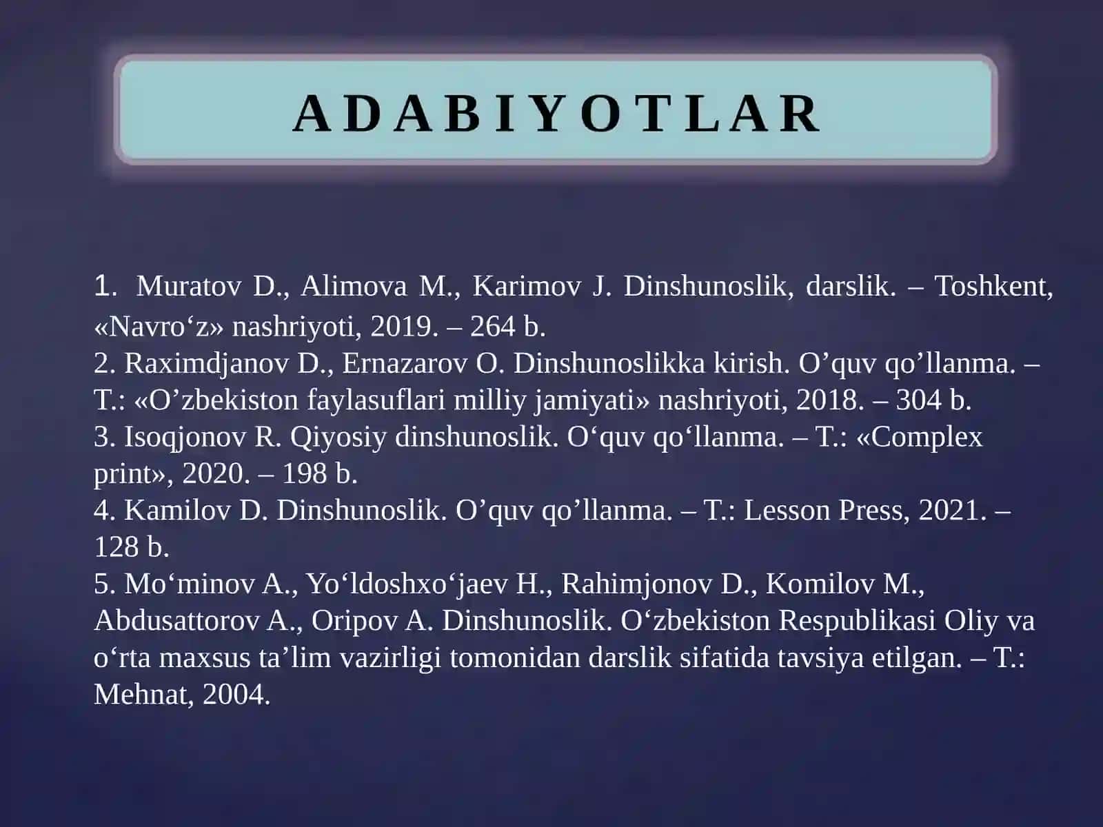 Xristianlikning oqimlari 4