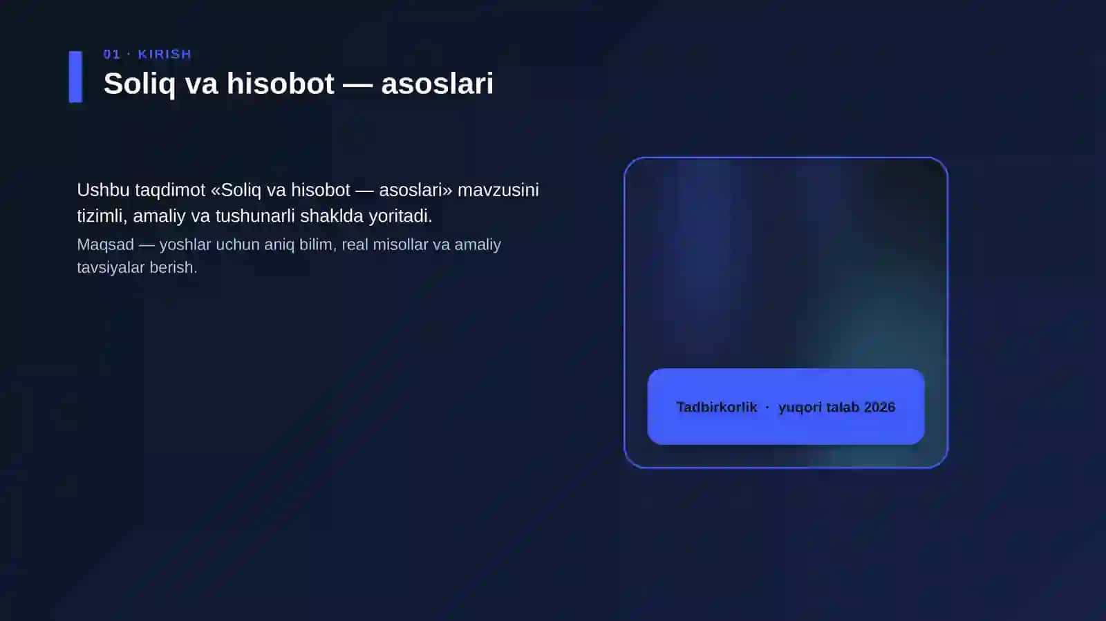 Soliq va hisobot — asoslari 4