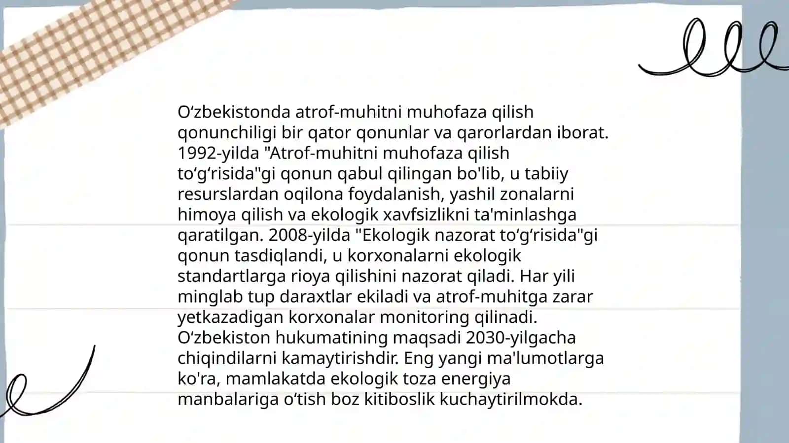 Antropogen omillarning biosferaga salbiy ta'sirini kamaytiramiz 4