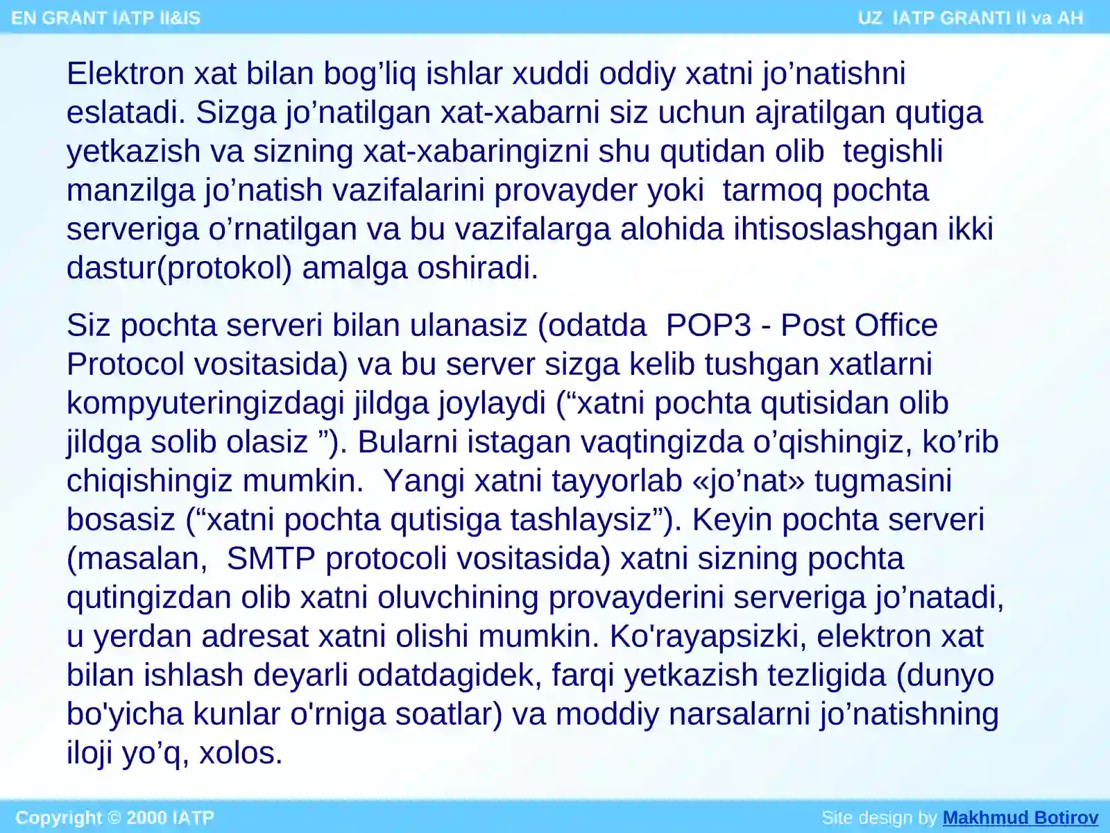 Elektron pochta (E-mail) 4