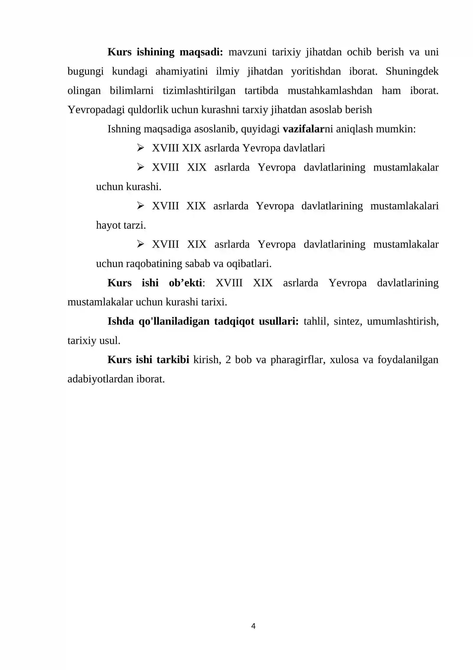 YEVROPA DAVLATLARINING MUSTAMLAKALAR UCHUN KURASHI (XVIII XIX ASRLAR). 4