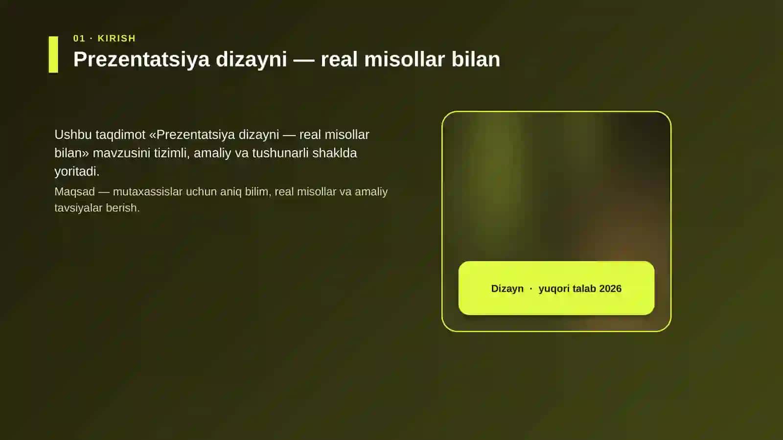 Prezentatsiya dizayni — real misollar bilan 4