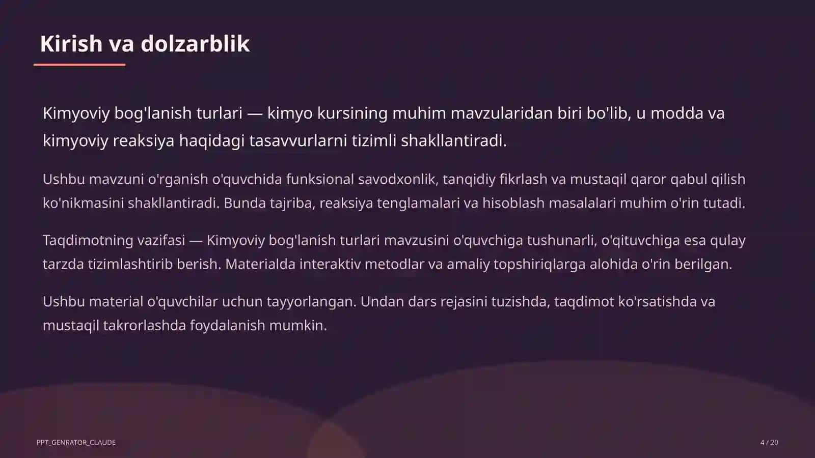 Kimyoviy bog'lanish turlari (8-sinf) 2