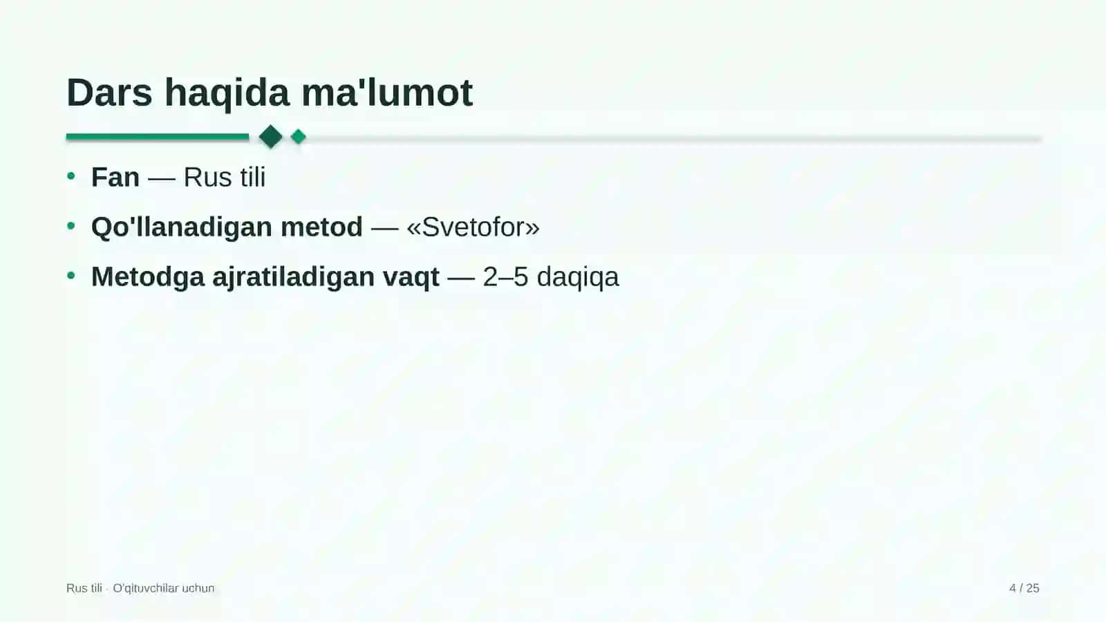 rus tili darslarida svetofor metodidan foydalanish 4357 4