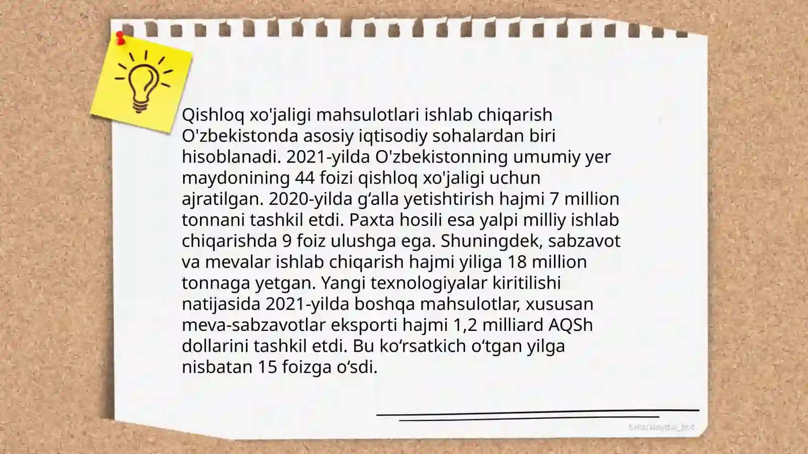 O'rta Osiyoning sanoat va qishloq xujaligi 4