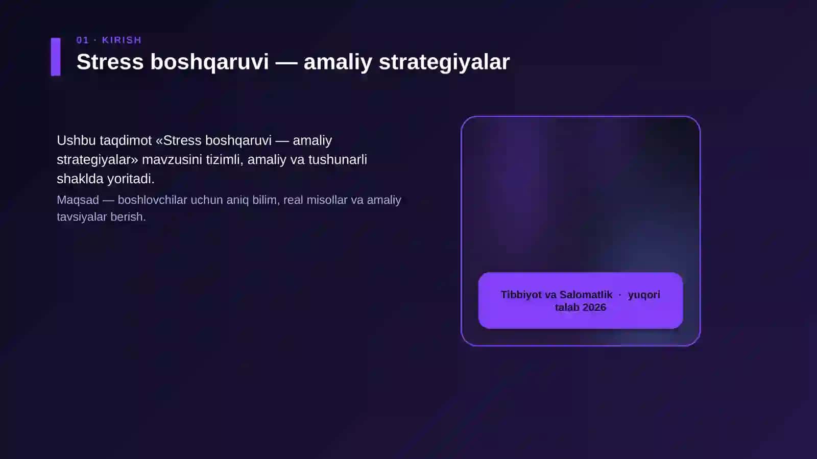 Stress boshqaruvi — amaliy strategiyalar 4