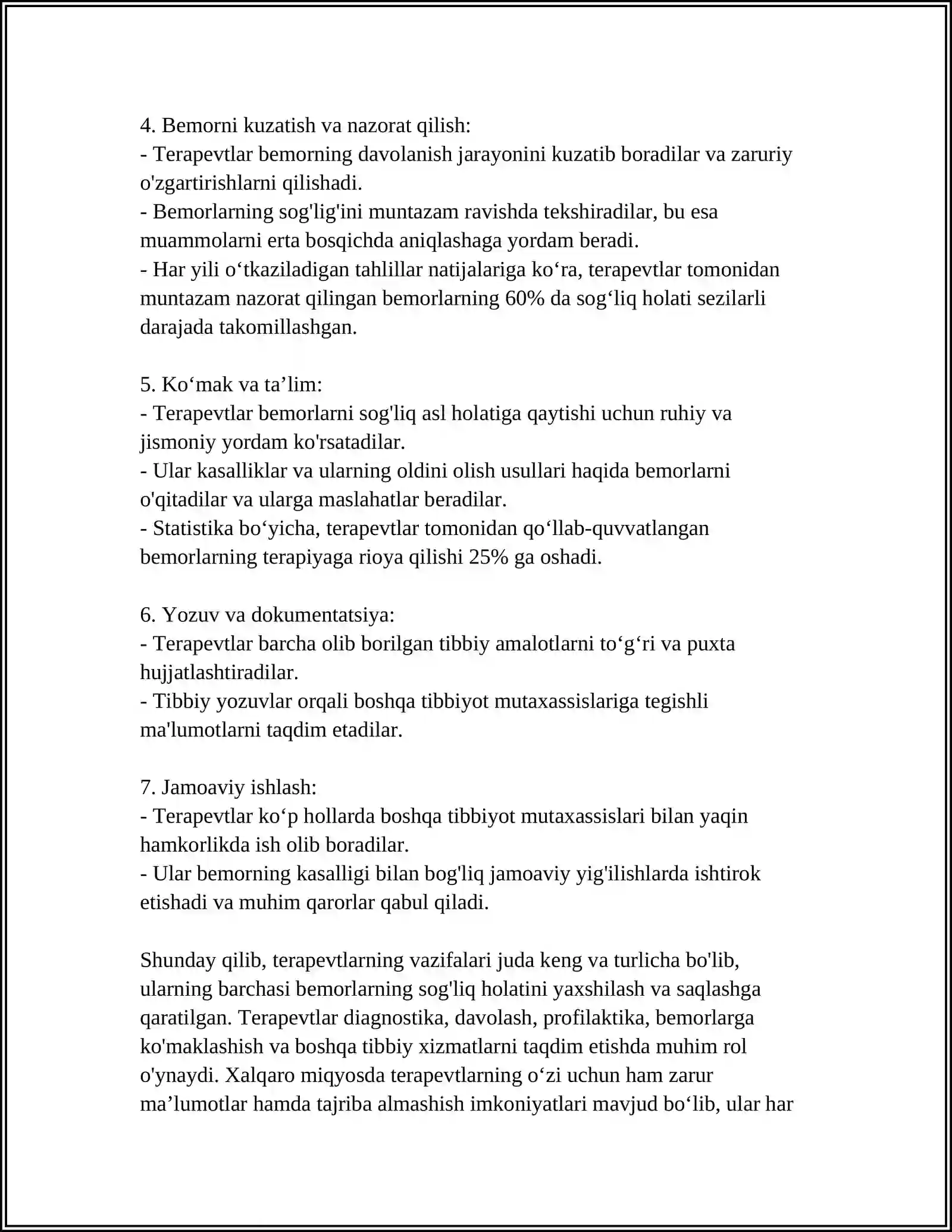 TERAPEVT KIM VA UNING MEHNAT GIGIYENASI 4