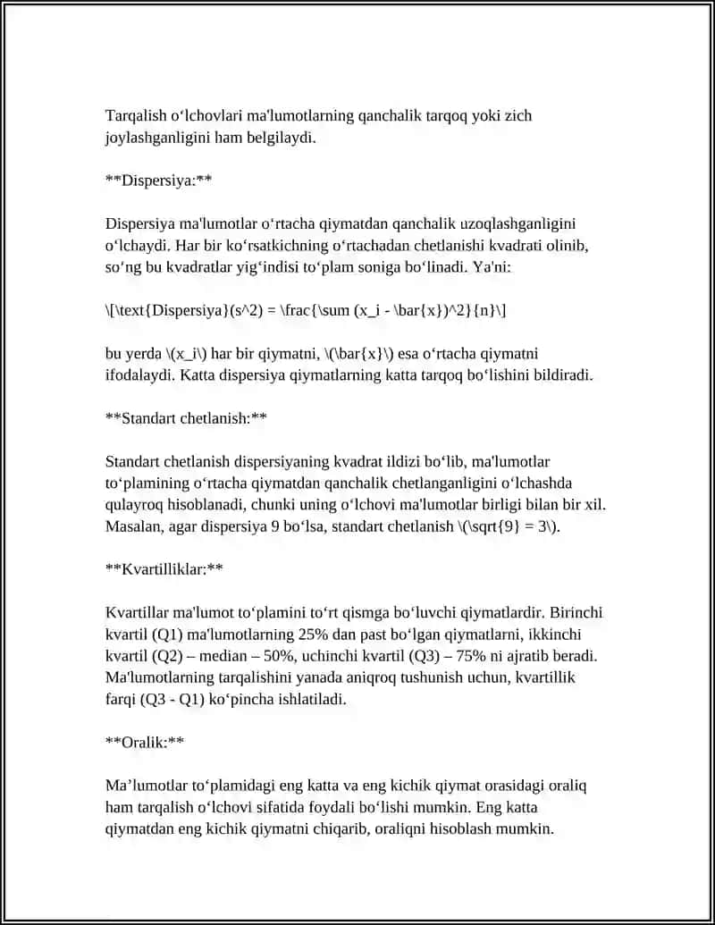 MAʼLUMOTLARNI STATISTIK TAHLIL QILISH VOSITALARI 4