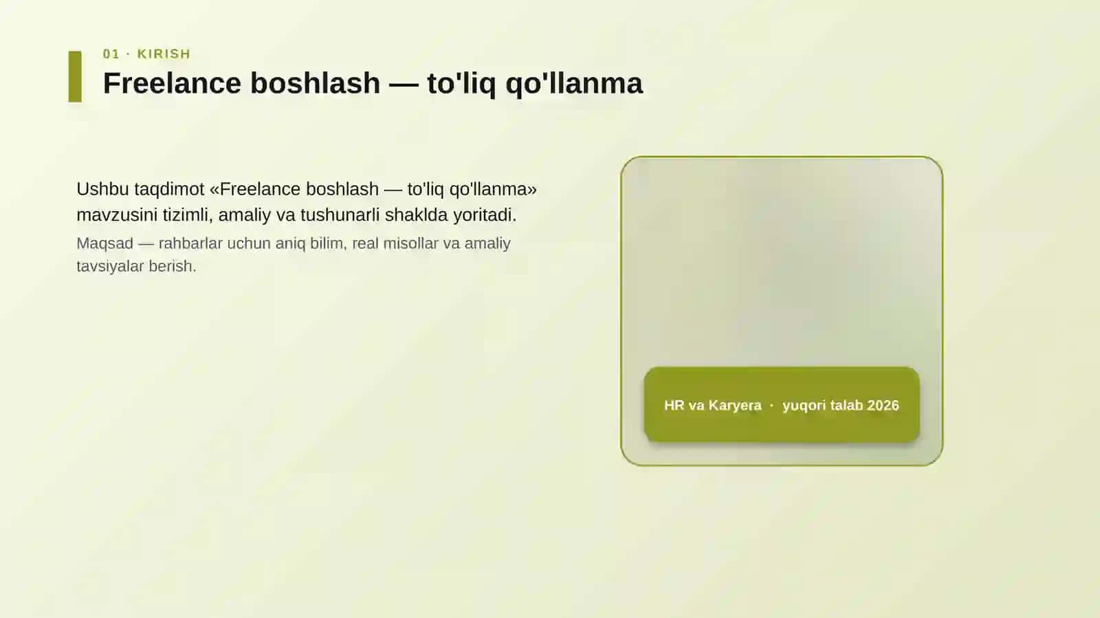 Freelance boshlash — to'liq qo'llanma 4