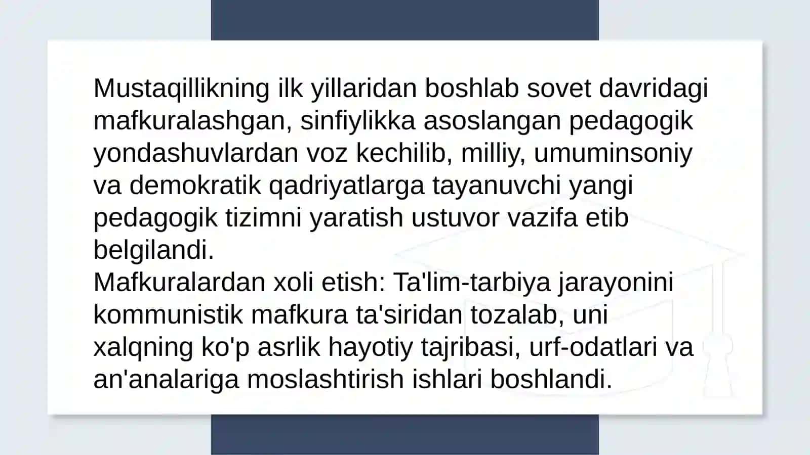 Mustaqillik davri o'zbek pedagogika fanining yetakchi olimlari va ularning ilmiy pedagogik merosi 4