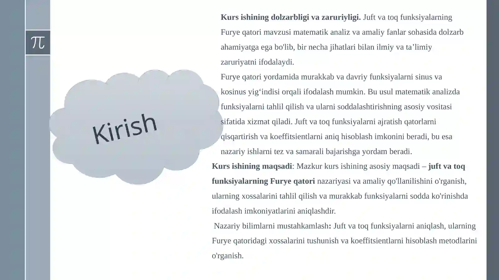 Juftvatoqfunksiyalarning Furyeqatori 4