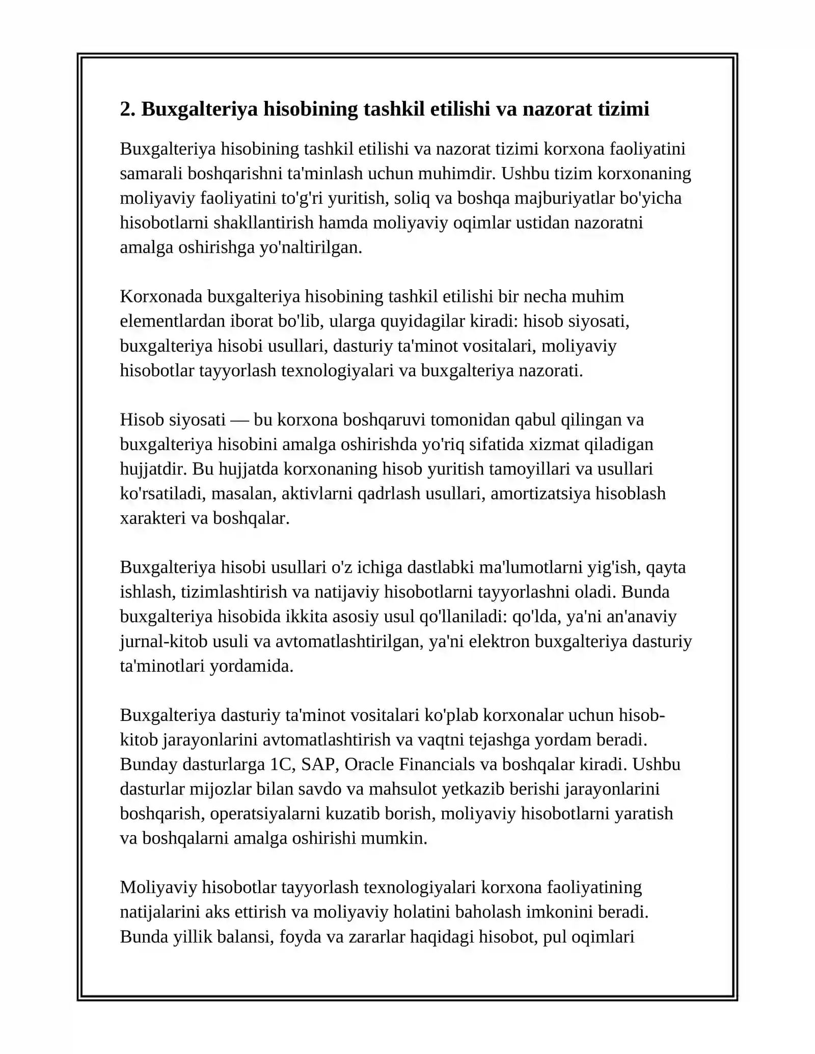 KORXONADA HISOBGA OLISH VA NAZORAT TEXNOLOGIYASI 4