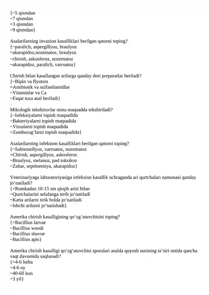 Baliqlar hayvonot olamining qaysi tipiga mansub? 4