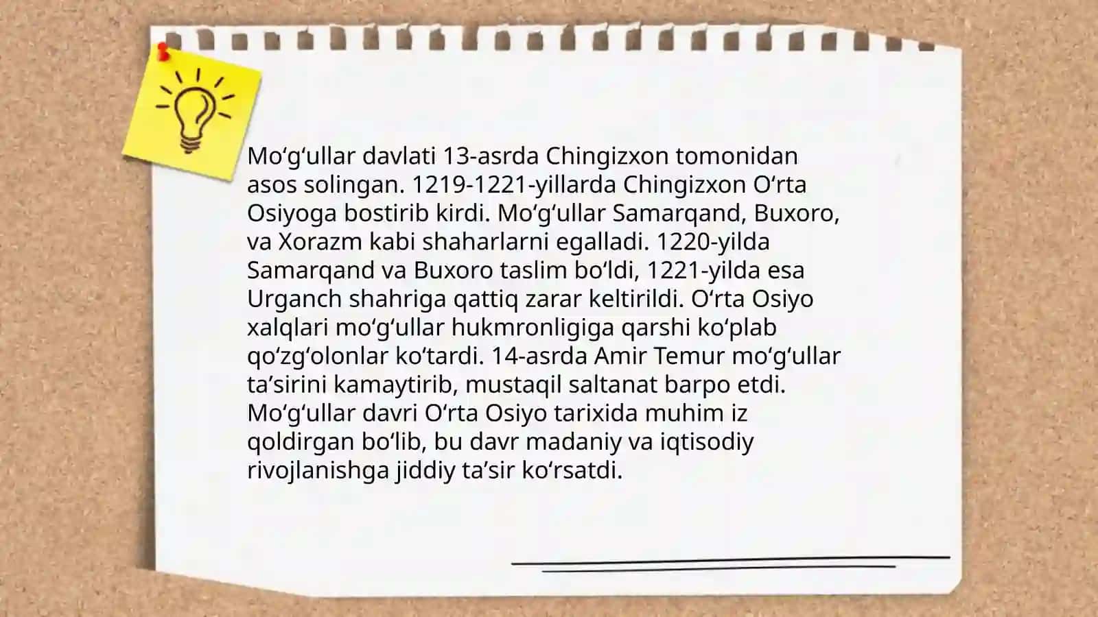 Moʼgʼullar hukmronligi Chigʻatoy ulusi davrida Oʼrta Osiyoning tarixiy geografiyasi 4