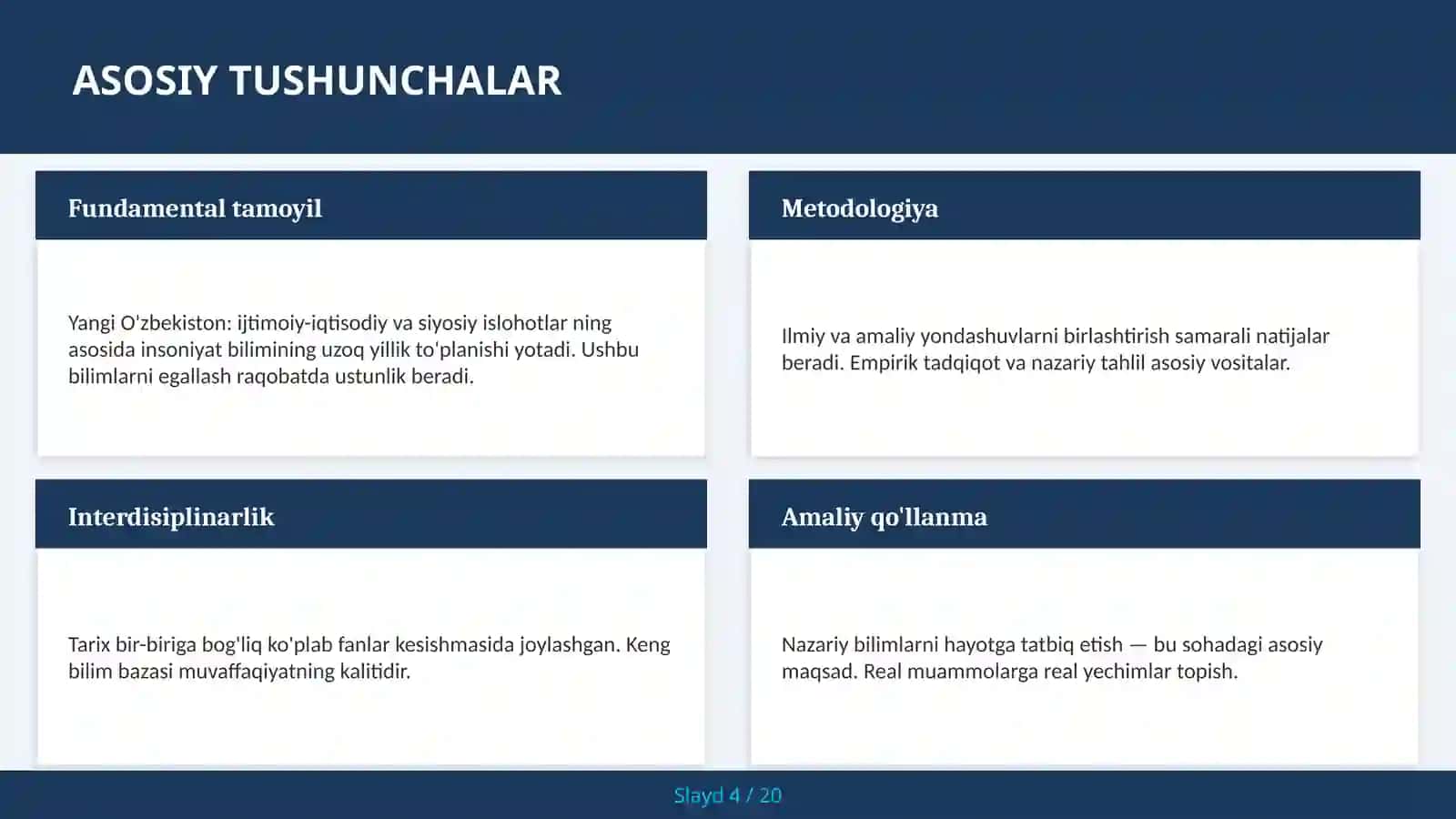 Yangi O'zbekiston: ijtimoiy-iqtisodiy va siyosiy islohotlar 4