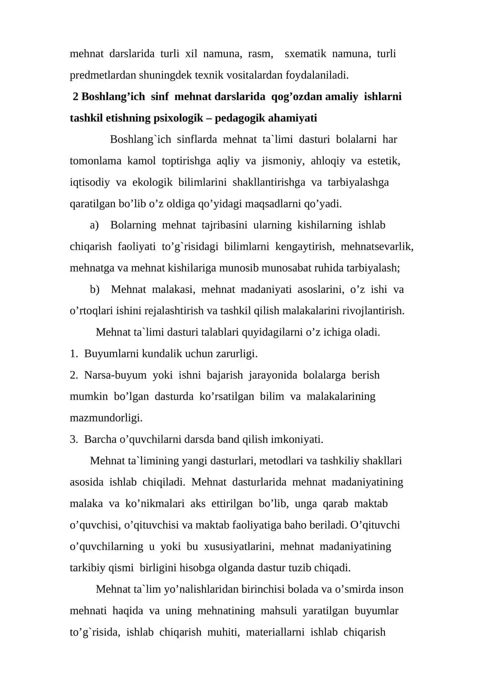 Boshlang’ich sinf mehnat darslarida qog’ozdan amaliy ishlarni tashkil etishning mazmuni 4
