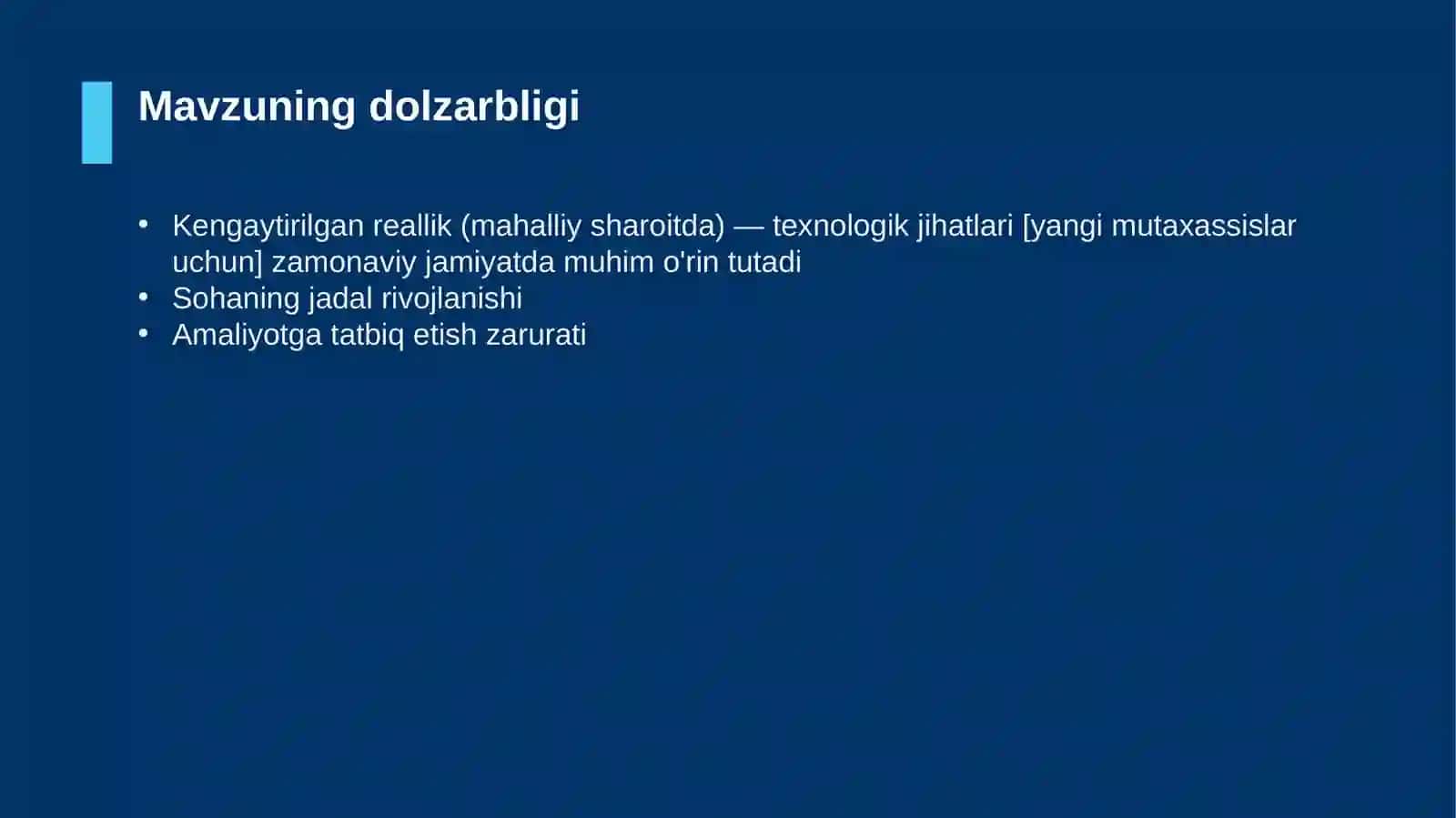 Kengaytirilgan reallik (mahalliy sharoitda) — texnologik jihatlari [yangi mutaxassislar uchun] 4