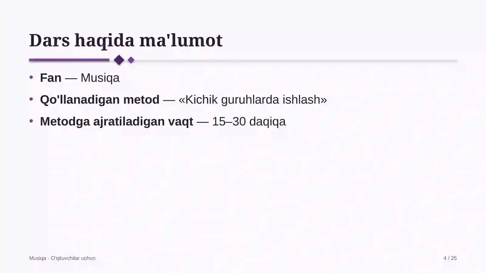 musiqa darslarida kichik guruhlarda ishlash metodidan foydalanish 7005 4