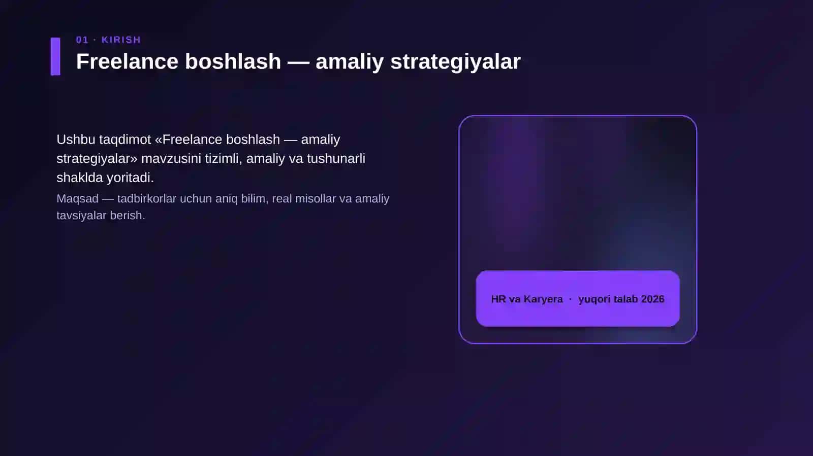 Freelance boshlash — amaliy strategiyalar 4